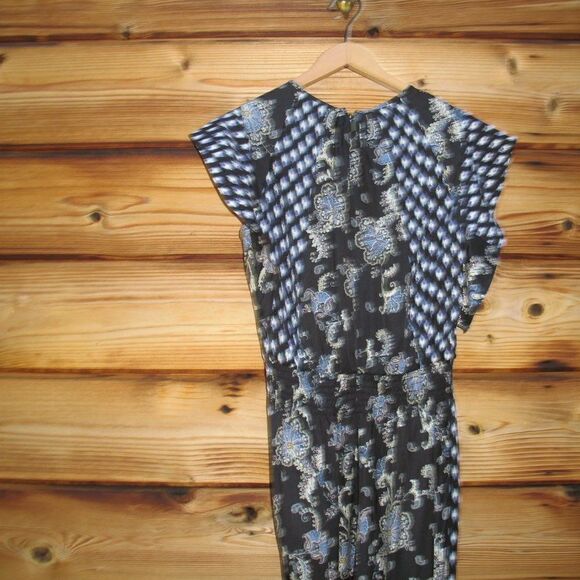 Rebecca Taylor Silk Blend Paisley Jumpsuit - Picture 9 of 10